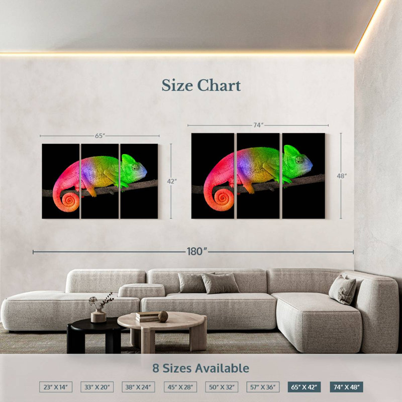 Brampt Color Gradient Chameleon, 42" H x 65" W