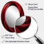 Miroir mural ovale rouge et noir en spirale abstraite-2077746239