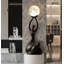Lampe sculpture en résine: lumière de lune rechargeable avec télécommande-908521603