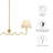 Wave Squiggle 2-Arm Pendant Light In Brass-101991363