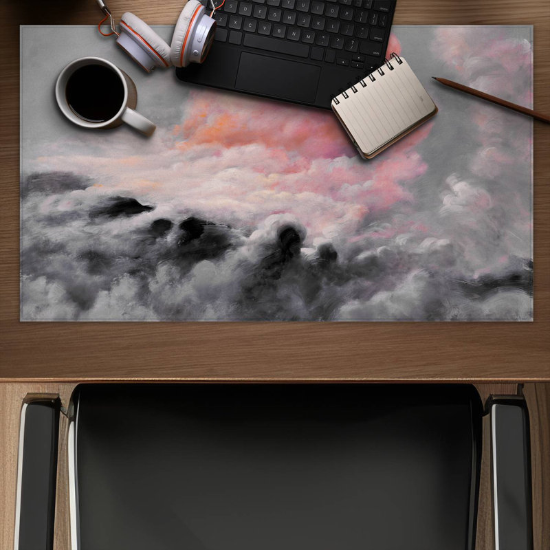 Pink clouds - 14.00"x24.25" Desk mat
