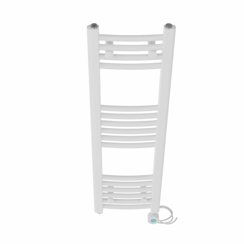 Curved Towel Rail Heated Towel Rails, White, 100cm H x 30cm W x 3.4cm D