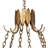 12 - Light Steel Dimmable Geometric Chandelier