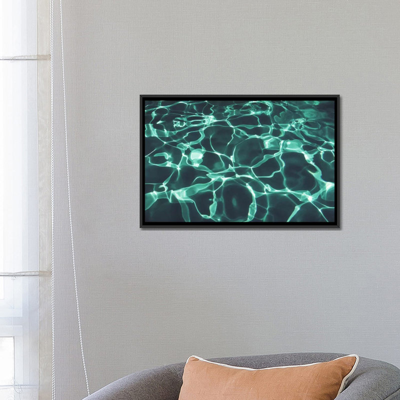 «Pool Two», impression sur toile, Toile avec cadre noir, Pas de tapis, H 18 po x l 26 po x P 1,5 po