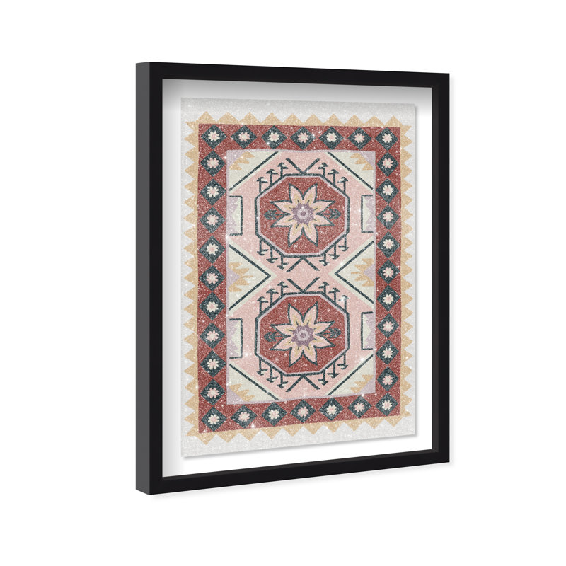 Daylight Damask Print by Oliver Gal, 37.5"H x 25.5"W, Black Shadowbox