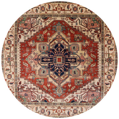 Tapis oriental orange / brun