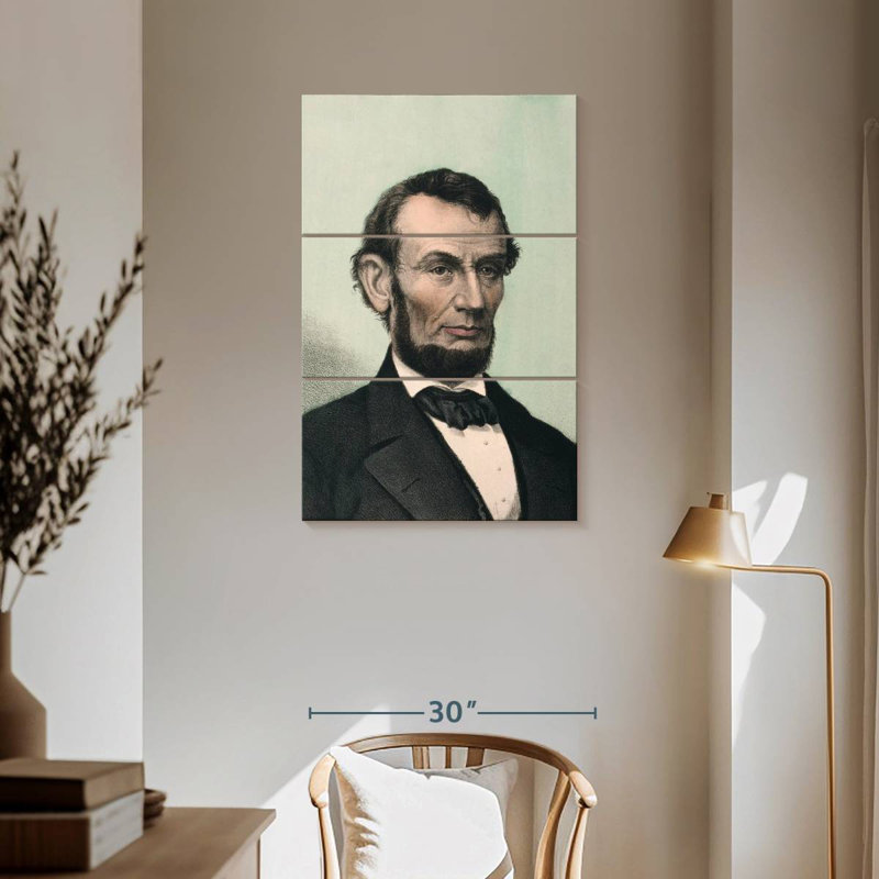 Keiri Abraham Lincoln Vintage Portrait, 57" H x 36" W