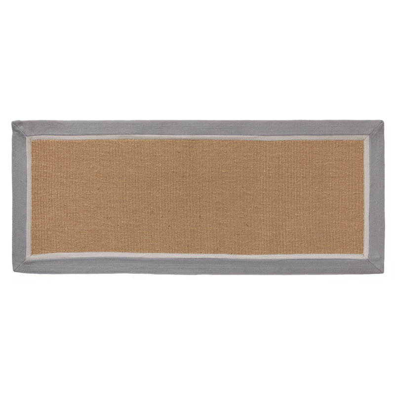 Tapis en jute Bayside, L 22 po x L 54 po, Gris / naturel