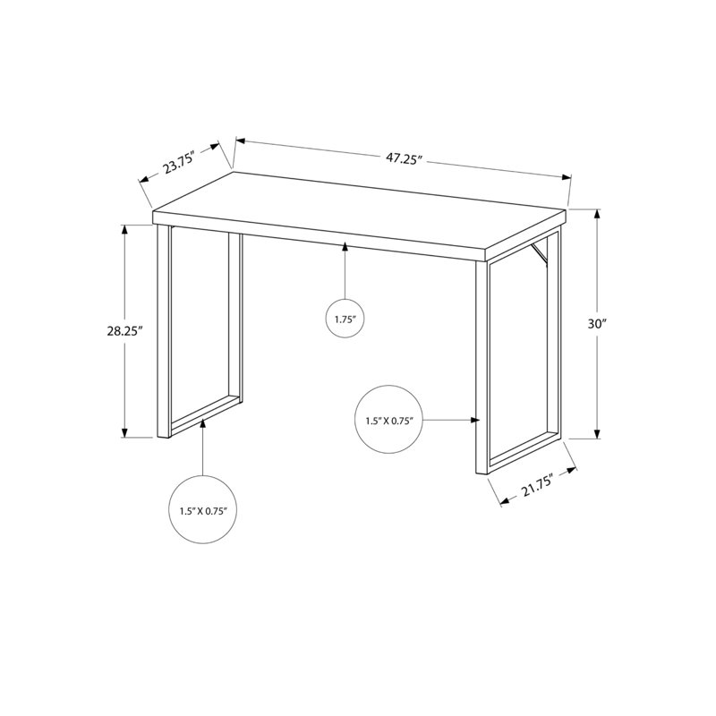 Metal 30'' h x 23.75'' w Open Front Desk, White