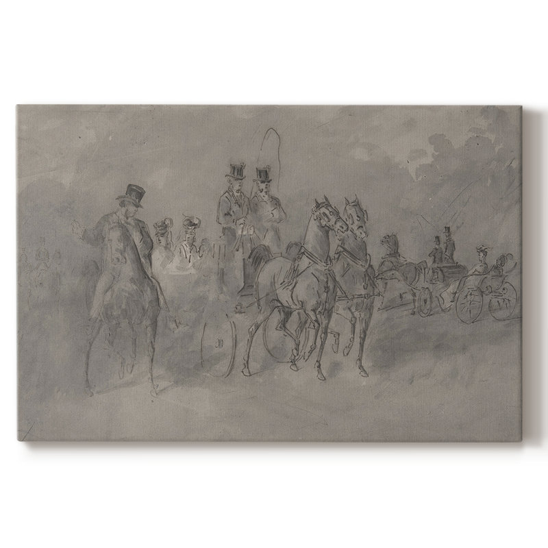Croquis rétro - XXII - Cavas enveloppés de galerie, H 8 po x l 12 po