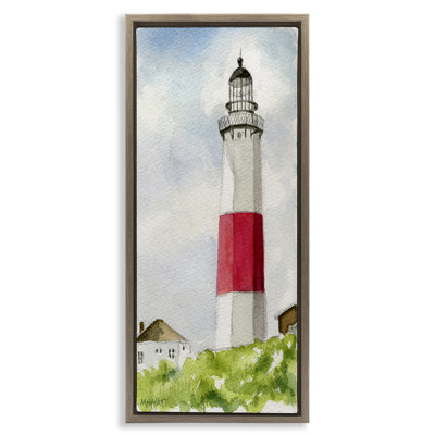 «Montauk Lighthouse View», art mural encadré flottant par Melissa Hyatt