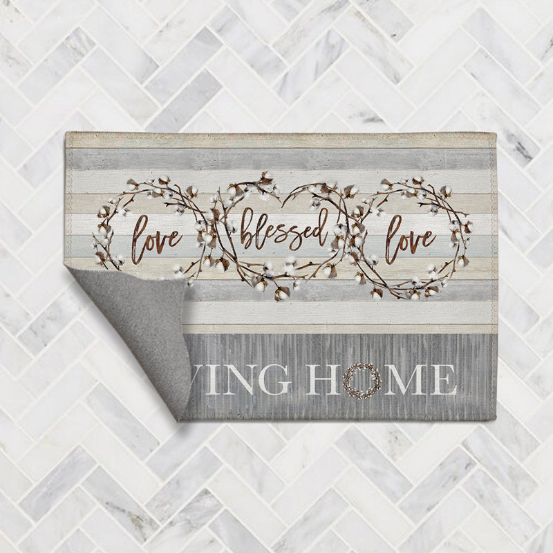 Tapis décoratif en chenille L Love Home par Laural Home, Rectangle 3 pi x 5 pi