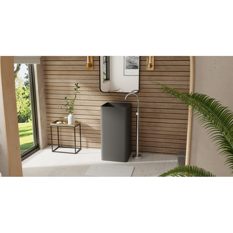 Lavabo de salle de bain autoportant Badeloft, Noir mat