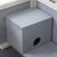 Cage en bois pour hamster, souris et rat en gris, avec tunnels, plateau amovible, roulettes, plateau et face avant ouverts, hamster gris facile à nettoyer