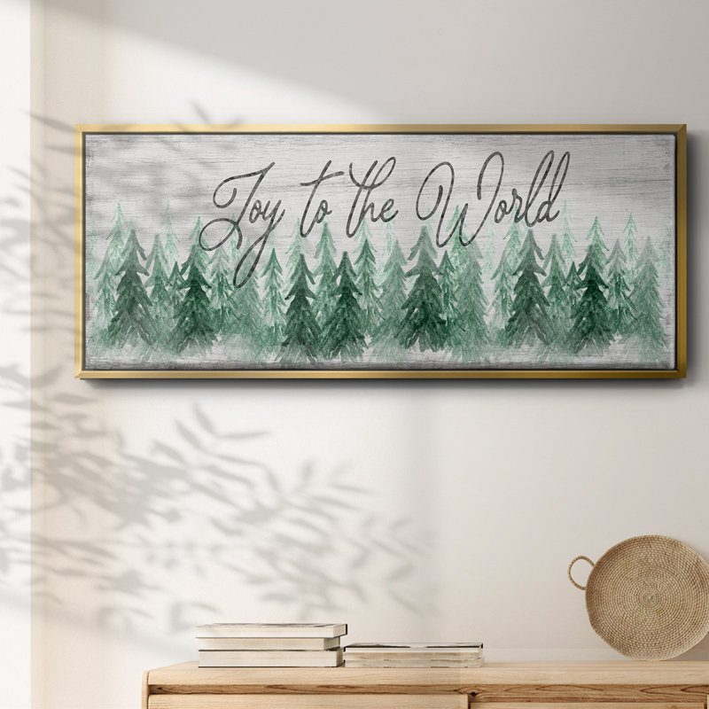 «Joy to the world», toile encadrée, H 12 po x l 30 po