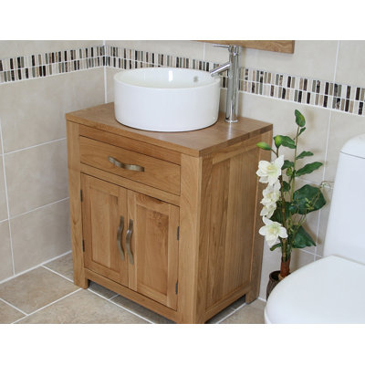 Desirae 700 mm Freestanding Single Vanity with Vessel Ceramic Basin
