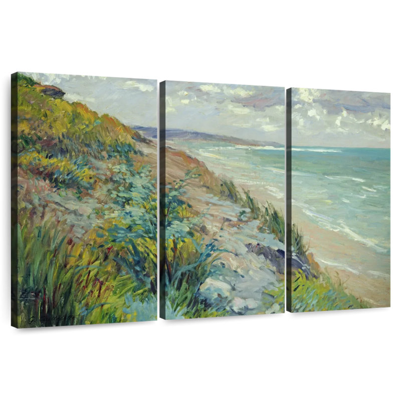 Falaises Gillard au bord de la mer à Trouville, H 36 po x l 57 po