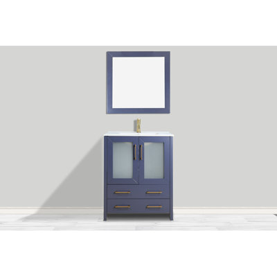  Ensemble de meuble-lavabo simple 30 "avec miroir