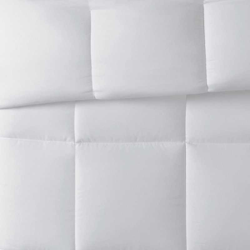 Truly Calm Antimicrobial Box Stitch Comforter, Twin / Twin XL Comforter + 1 Sham, Gray