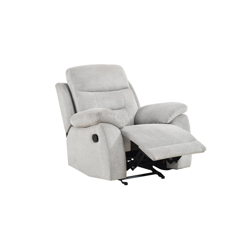 Fauteuil oscillant inclinable, chenille beige, Beige
