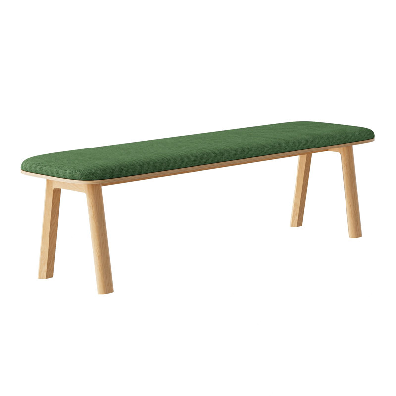 Banc bas rembourré étroit, Vert