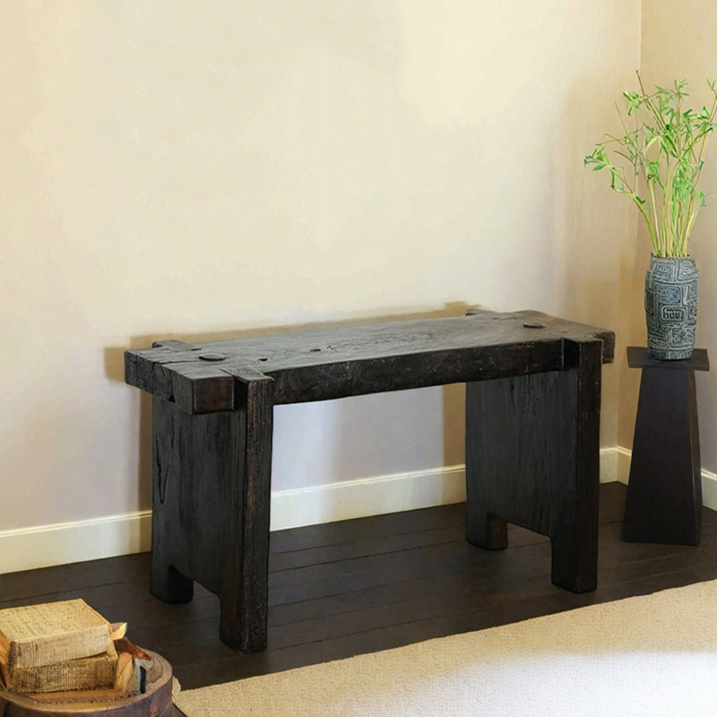 Wabi-Sabi Style Solid Wood Console Table