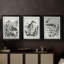 Linocut Style Seabird I - Toile tendue avec châssis sur mesure - 3 pièces-117240623-117240624