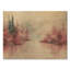 Forêt rose au bord du lac - Art mural en bois naturel-1094876274-1094876273