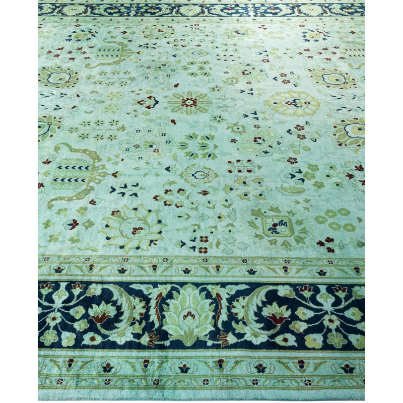 Overdyed One-of-a-Kind 9' 2" X 12' 1" Hand Knotted Area Rug