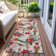 Machine Washable Indoor/Outdoor Christmas Nutcracker Xhevrie Ivory Rug