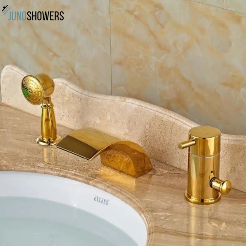 Luxueux robinet à DEL à cascade avec douchette à main et élégance moderne