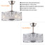 Ventilateur de plafond moderne en cristal 18 pouces avec télécommande sans source de lumière E26x4 Berlon