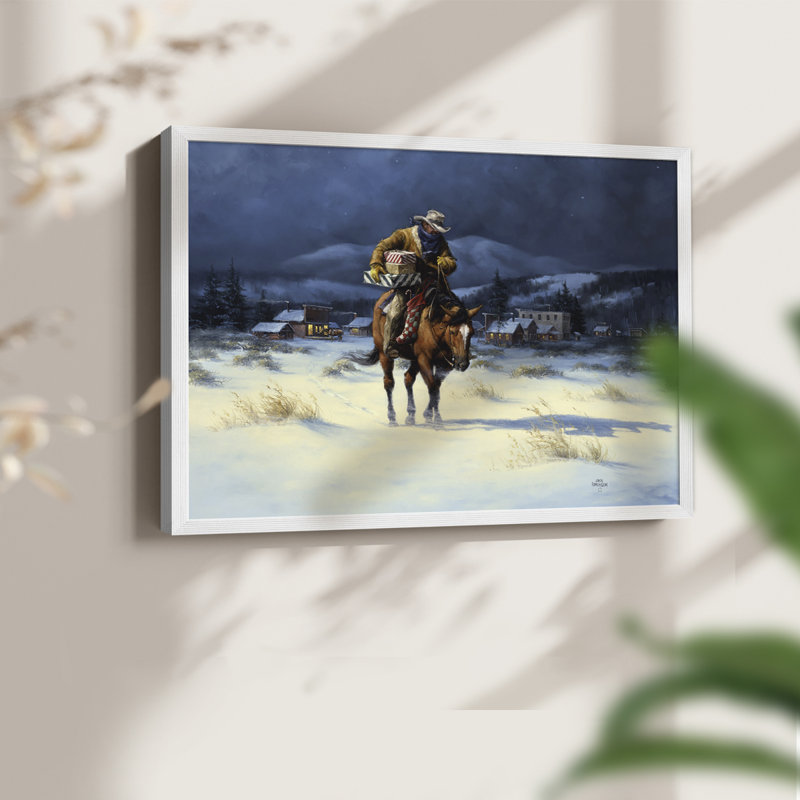 Bringing Christmas Home -Framed Print - Restickable, H 16 po x l 20 po, Blanc