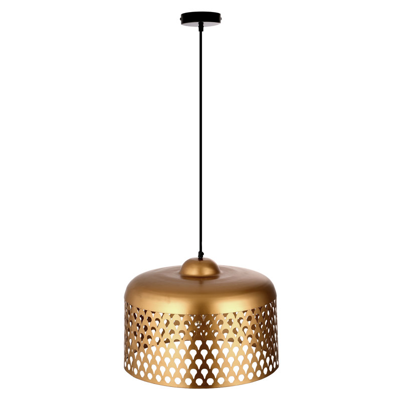 Luminaire suspendu dôme en laiton antique l 18 po Sherrae