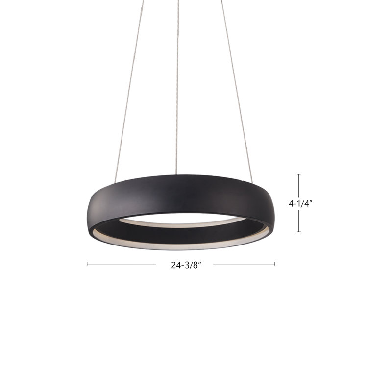 Halo 1 - Light LED Pendant, White, 126.01" H x 23.25" W x 23.25" D