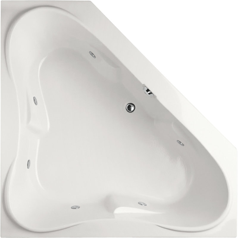 Erica 60'' L Bathtub, White, Satin Brass