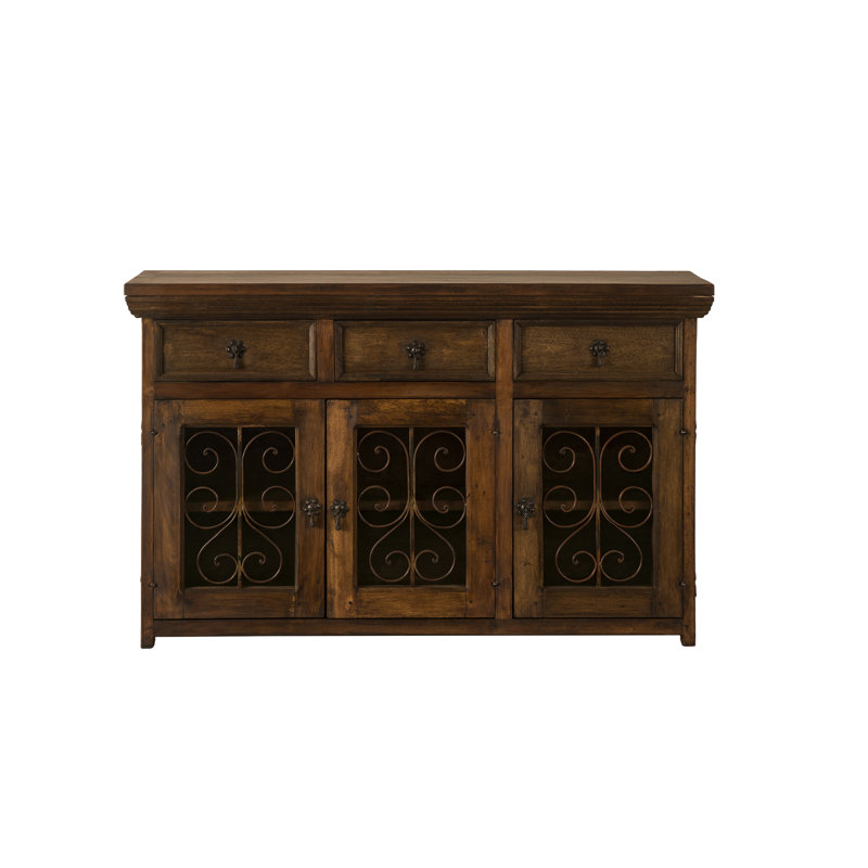 Handmade 54" Wide - 3 Drawer Rustic Wood Sideboard