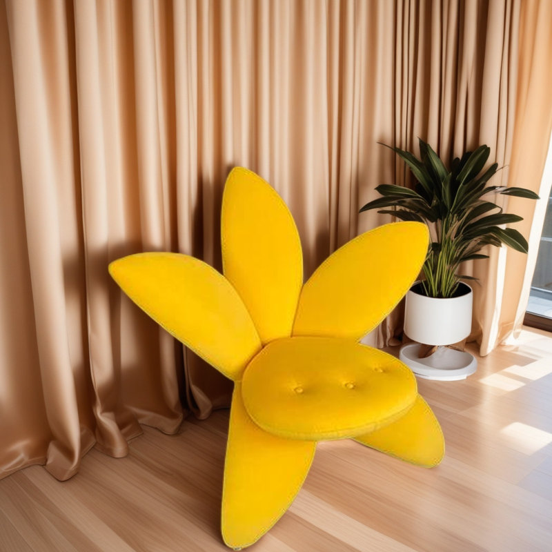 Luxury Creative Flower-shaped Leisure Chair., Yellow