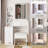 Small Size Left Bedside Cabinet Vanity Table And Cushioned Stool