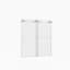 Porte de douche coulissante double sans cadre l 5660 po x H 70 po, verre trempé clair de 5/16 po (8 mm) de large épaisseur, couche facile à nettoyer à double face, fini nickel brossé avec tampon-124947421
