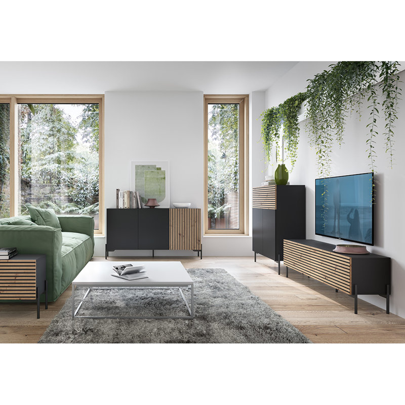 Absarokee 140cm Sideboard, Black/Brown