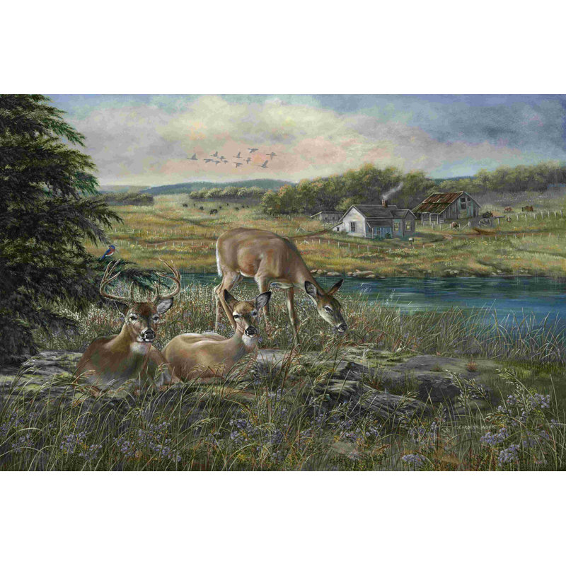 " Evening Shadows " by Carolyn Mock Painting Print, 32" H x 48" W