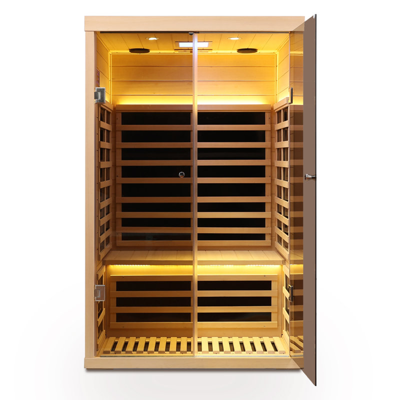 Sauna d'intérieur infrarouge lointain à deux portes