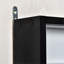 Vitrine à 5 niveaux, vitrine en verre avec 2 portes et tablettes réglables, fixation murale, noir, blanc