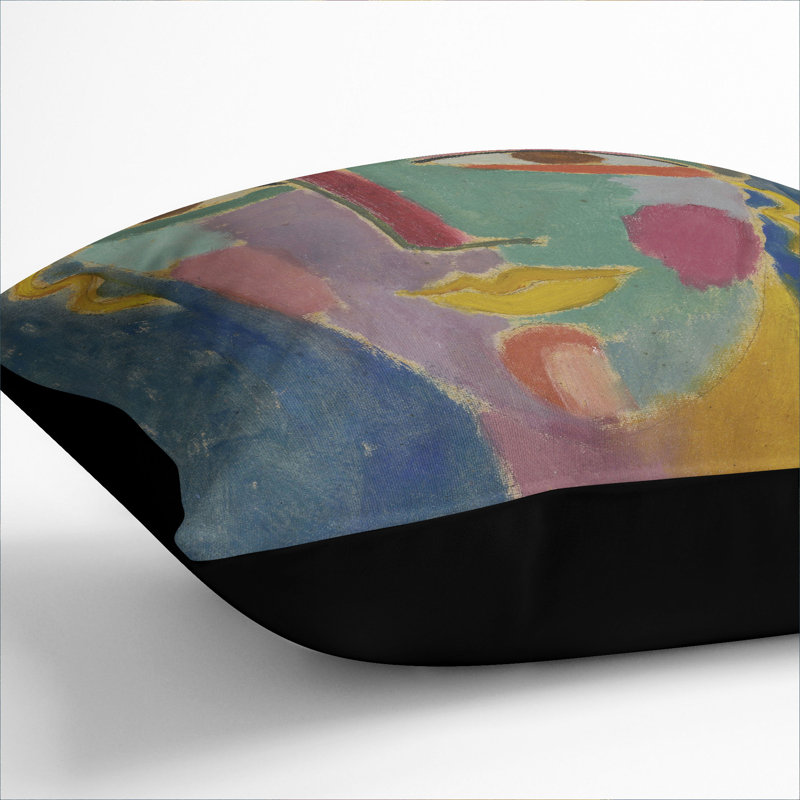 Square Throw Cushion, 40cm H x 40cm W x 15cm D, Black