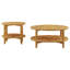 Ensemble de 2 tables basses et tables de bout rondes avec plateau de style plateau et beaucoup de rangement