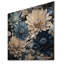 Délice de fleur de dahlia bleu et blanc - art mural en bois de dahlia sur bois de pin naturel-404643430