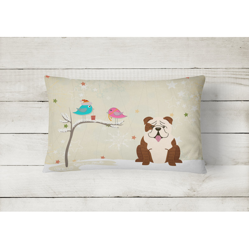 Christmas Outdoor Throw Pillow, White