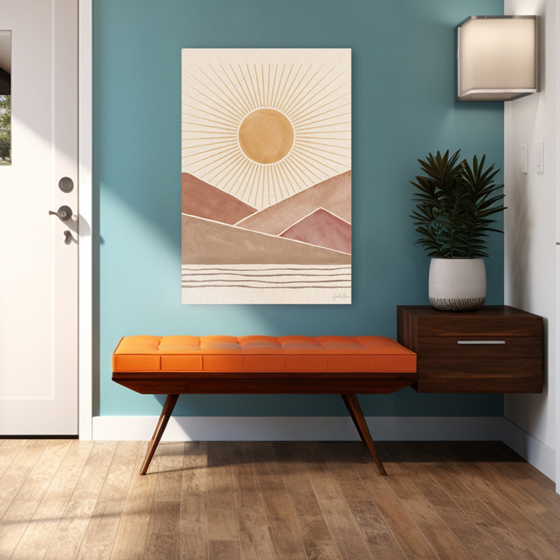 Paysage Mid-Century moderne et bohémien Mid-Century I, H 48 po x l 32 po