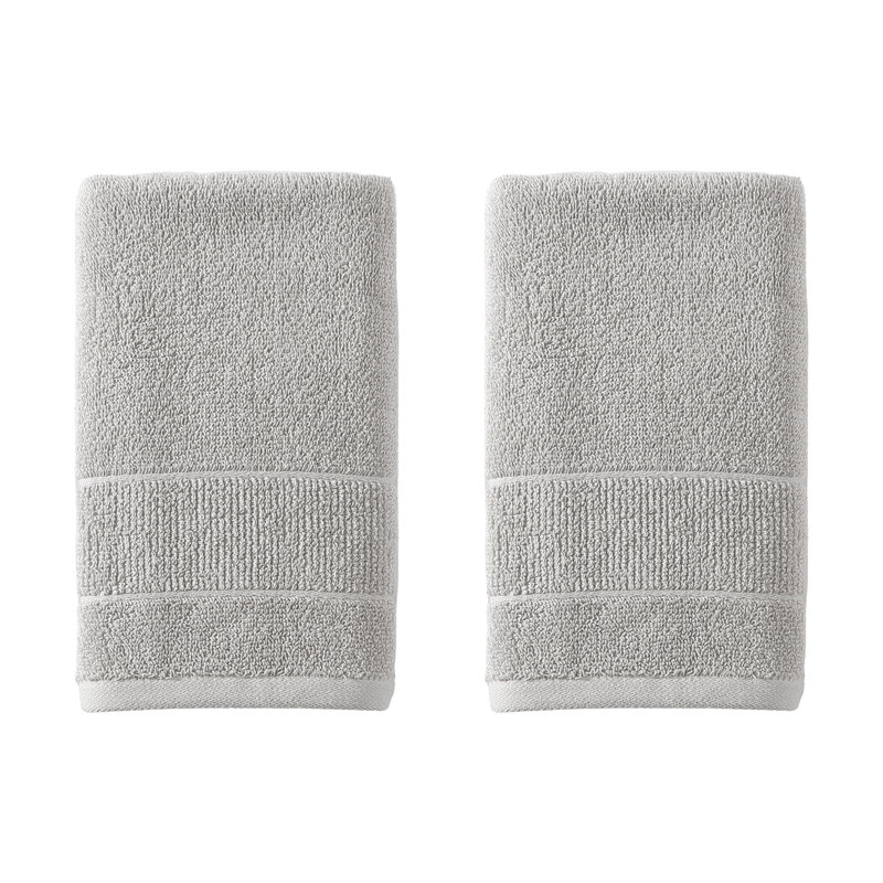 Tommy Bahama Island Retreat 6 Piece Solid Cotton Towel Set, Gray
